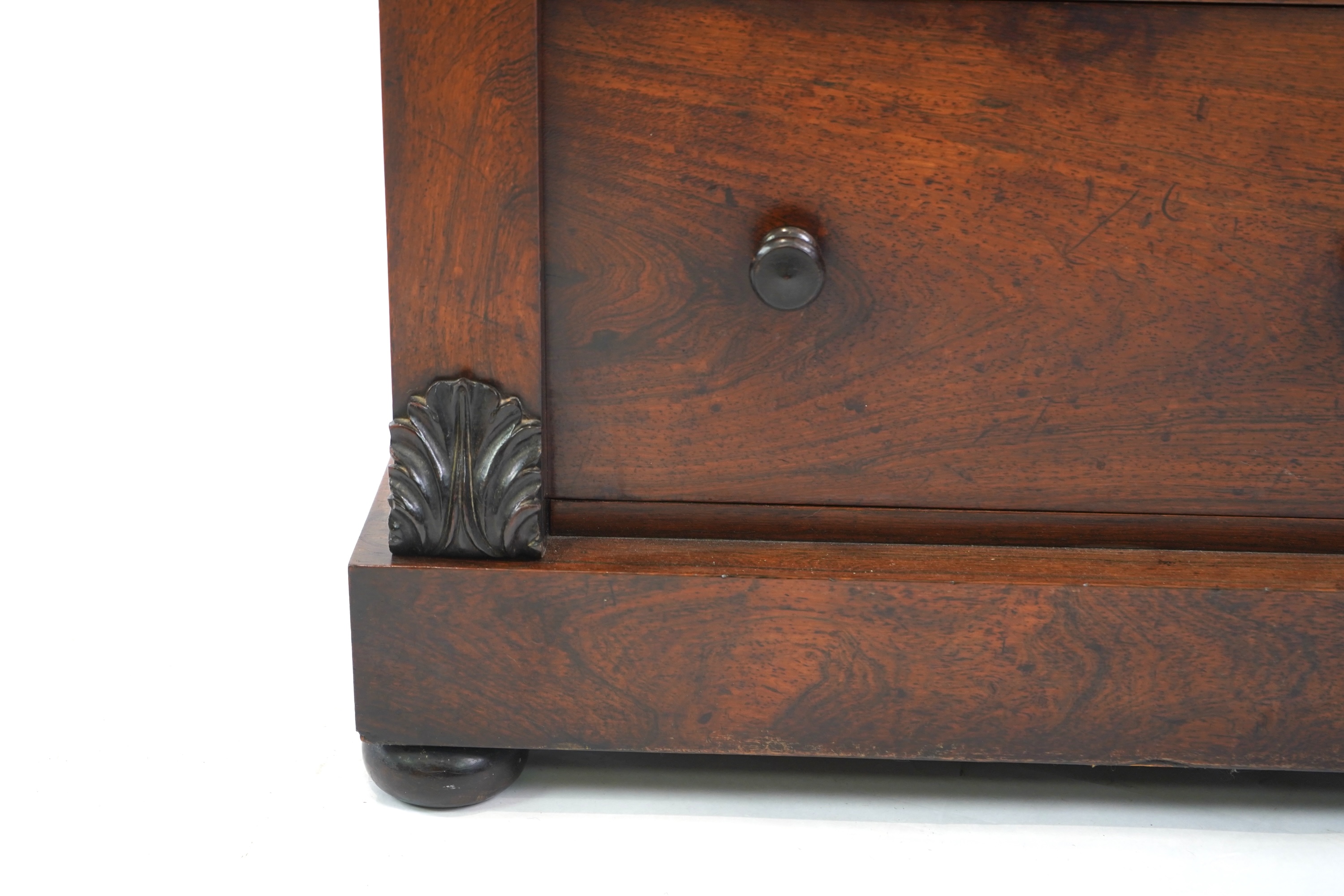 A Victorian rosewood Wellington chest